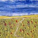 Thierry Deroyant (born in 1955) - Oil on canvas - "The countryside" - Signed