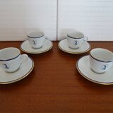 Service café porcelaine Bernardaud Limoges modèle dauphin- B & Cie- 4 pers