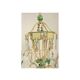 Chandelier 1950s painted metal and grapevines