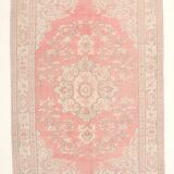 Soft Red & Beige Entryway Handmade Vintage Rug, 170x261 Cm