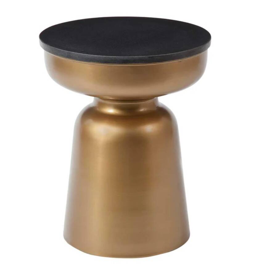 Table d'Appoint Top Granit Effet Bronze