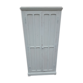 Small Parisian wardrobe patina blue 154 cm