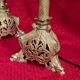Pair of 18th century chiseled bronze lamps