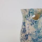 Heavy mixed earthenware vase signed under the base FC