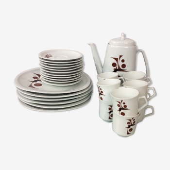 Dessert coffee set porcelain of Sologne