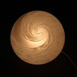 1970s Glass Globe "Venice Hand Made Glass "Table Lamp, Italy