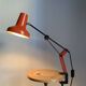 Vintage 1970s architect's desk lamp RDA (DDR - GDR) red - 50 cm
