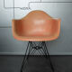 Fauteuil DAR par Charles & Ray Eames pour Zenith Plastics, red ou salmon, 1950