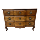 Louis XV commode with three drawers in solid walnut, 18th century