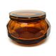 Art Deco bonbonniere, honey crystal, Moser, Czechoslovakia, 1930s