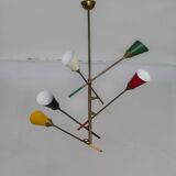 Sputnik chandelier in the Stilnovo style, 1950s.