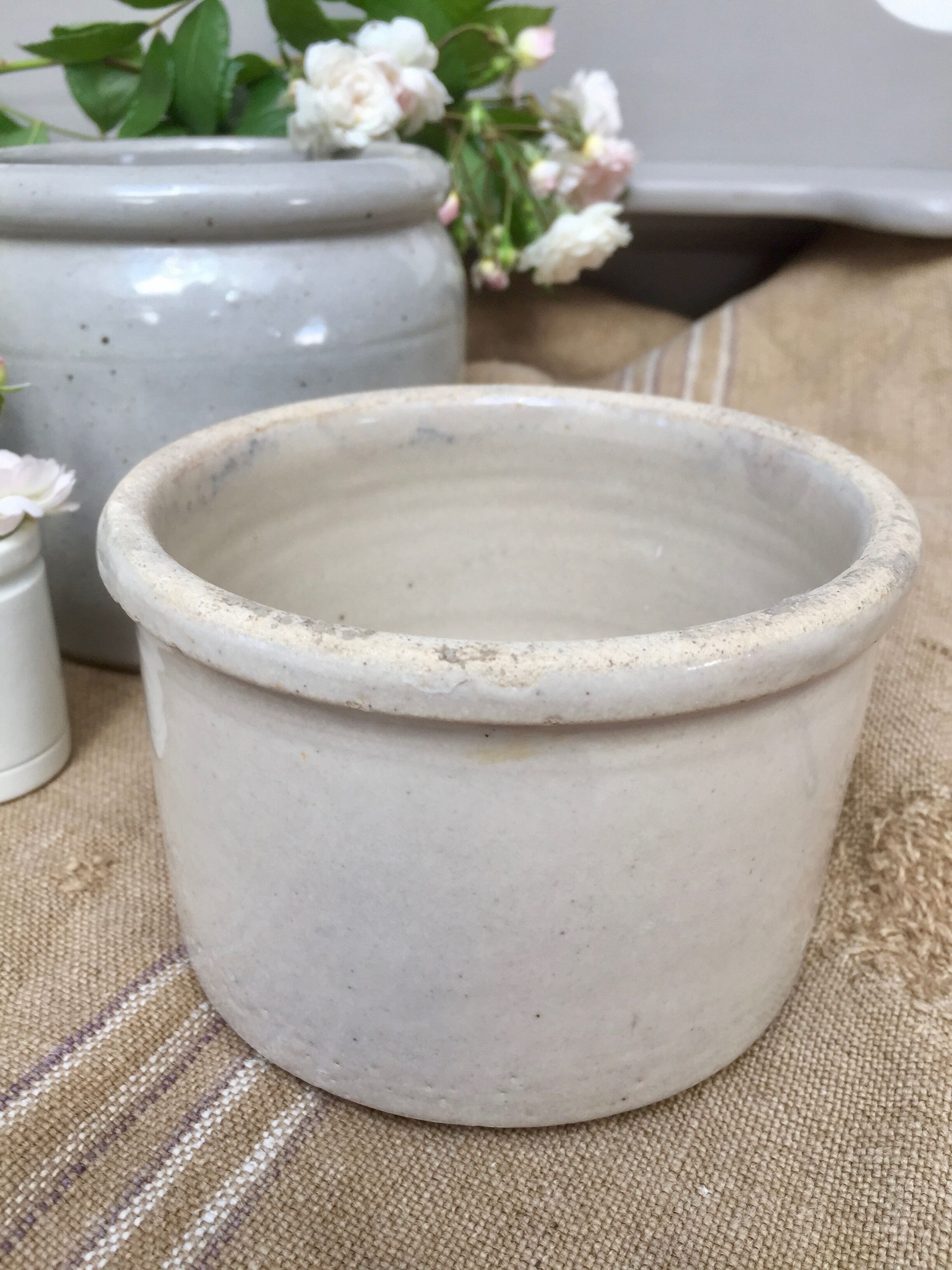 Natural glazed earth pot