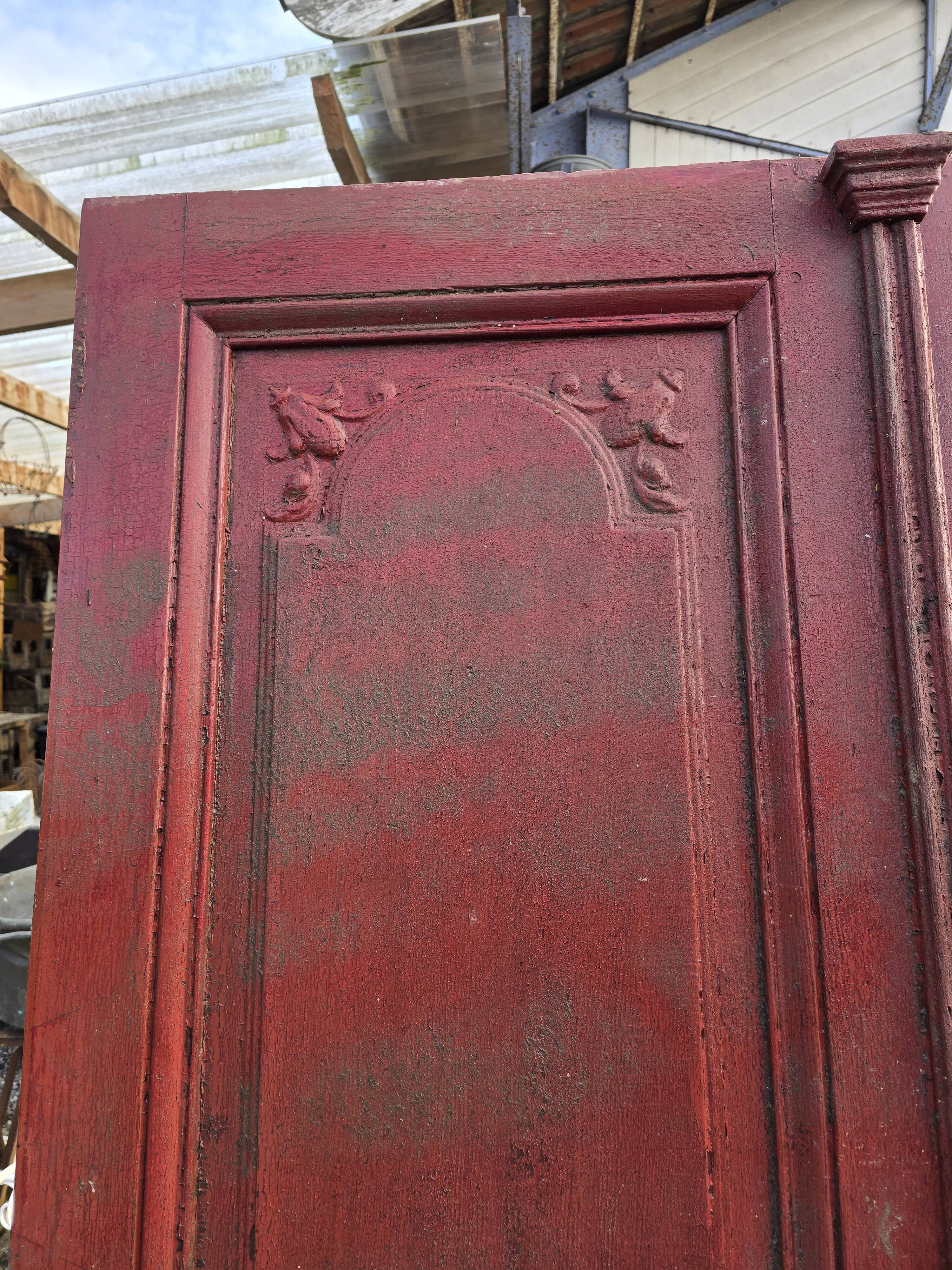 Old double oak front door