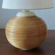 Pair of vintage lamps in rattan and ceramic