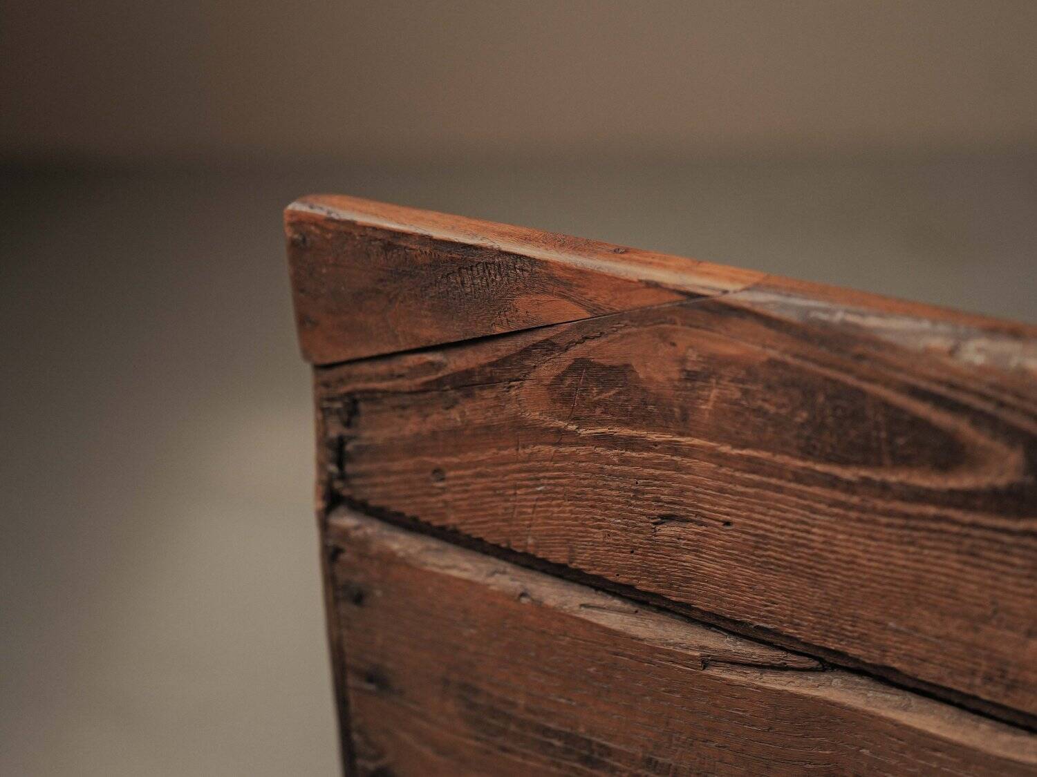 Farm bench in solid wood, Art-Populaire, 19th century
