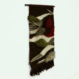 Vintage Hand Knotted Wool Tapestry 1960s