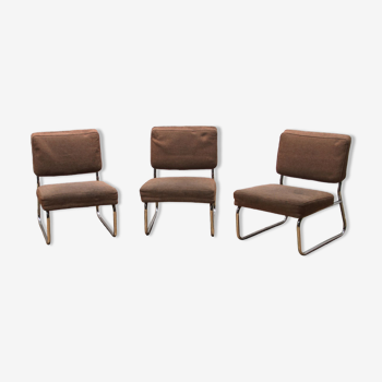 Suite de 3 fauteuils vintages années 50