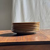 Set of 6 stoneware dessert plates