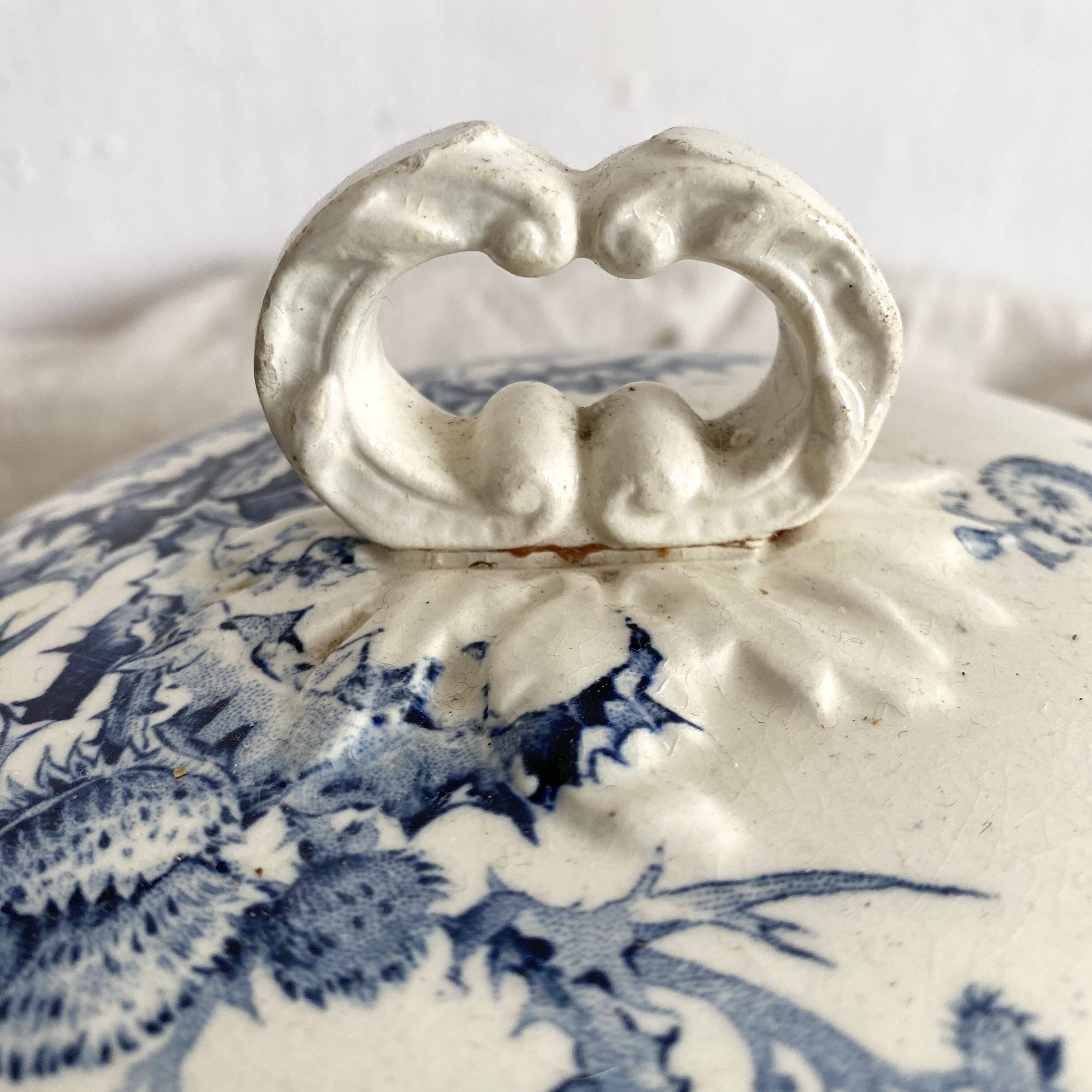 Soupière en terre de fer Gien Chardons