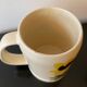 Set of 4 vintage 1970s flower stoneware mugs