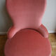 Fauteuil crapaud velours rose