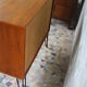 Showcase storage teak vintage 1960 with hairpin legs