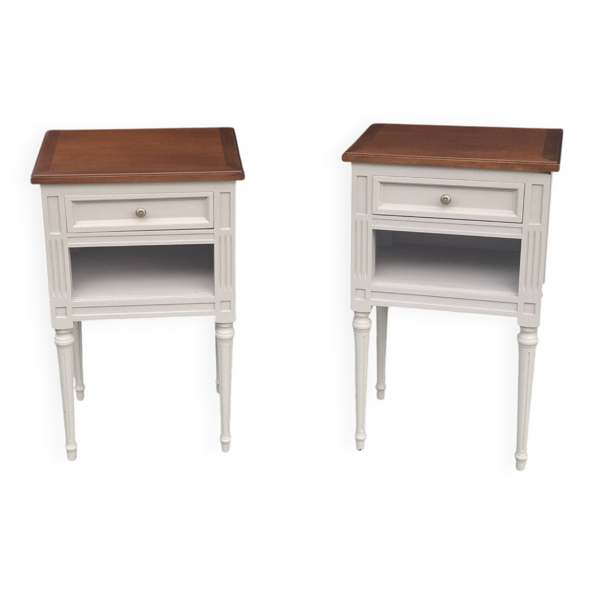 Pair of Louis XVI bedside tables