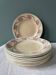 Series of 8 dessert plates 1900 in Longwy earthenware
