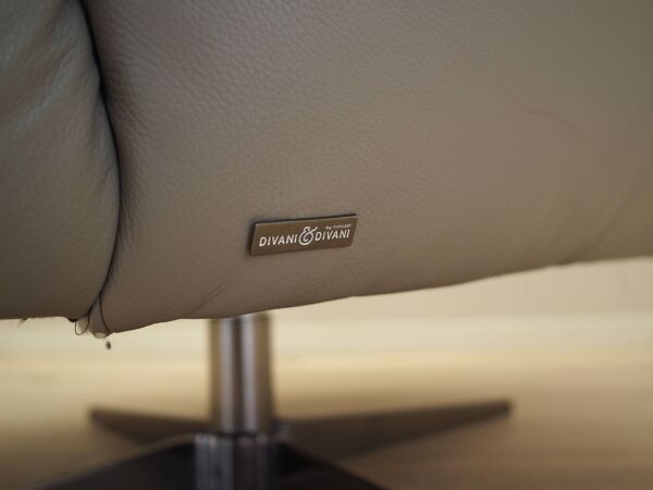 Fauteuil pivotant en cuir, design italien, années 90, fabrication : Natuzzi