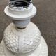 Italian lamp in white ceramic, known as bamboo with a crocodile effect