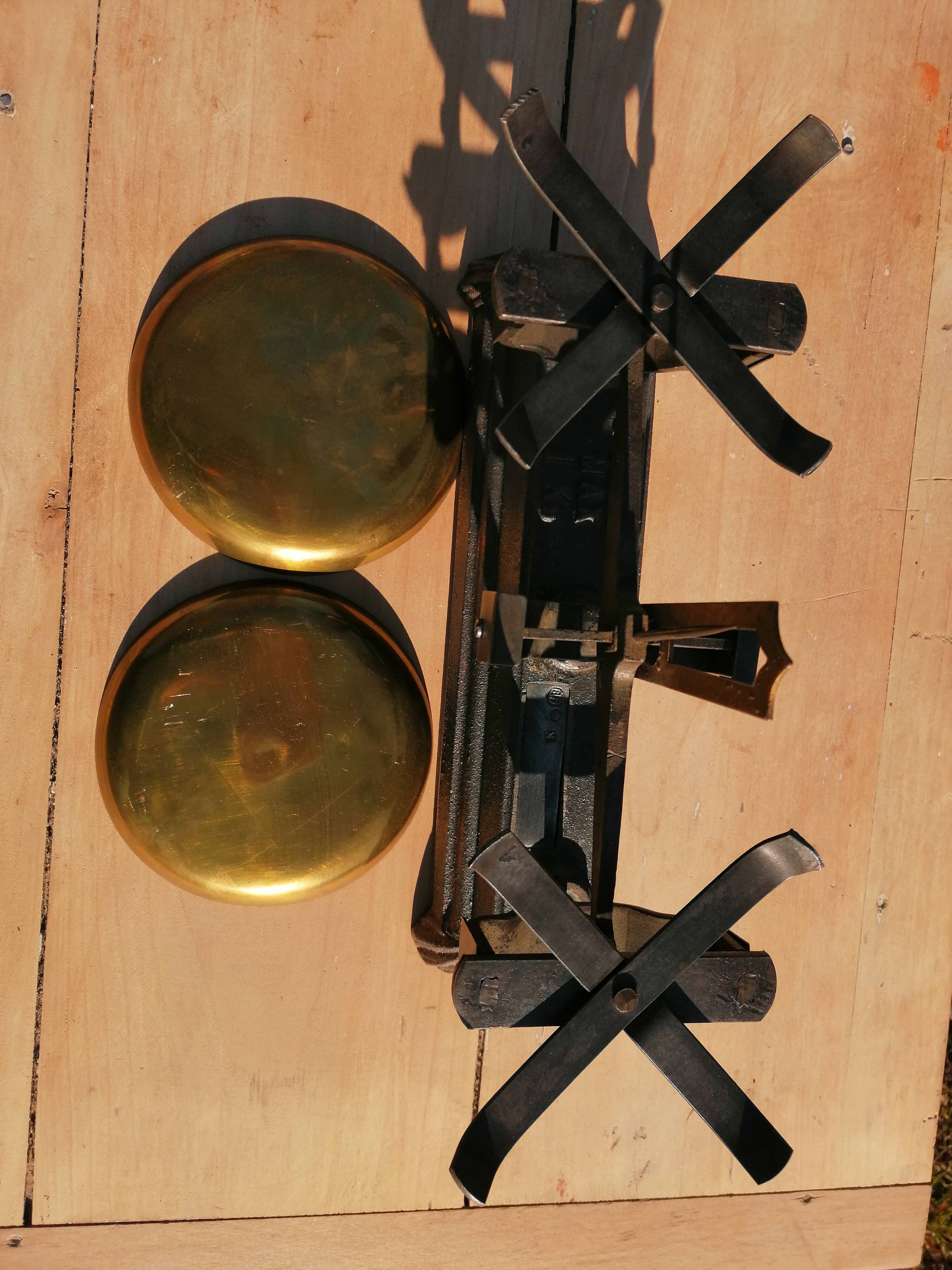 Old scale with weight