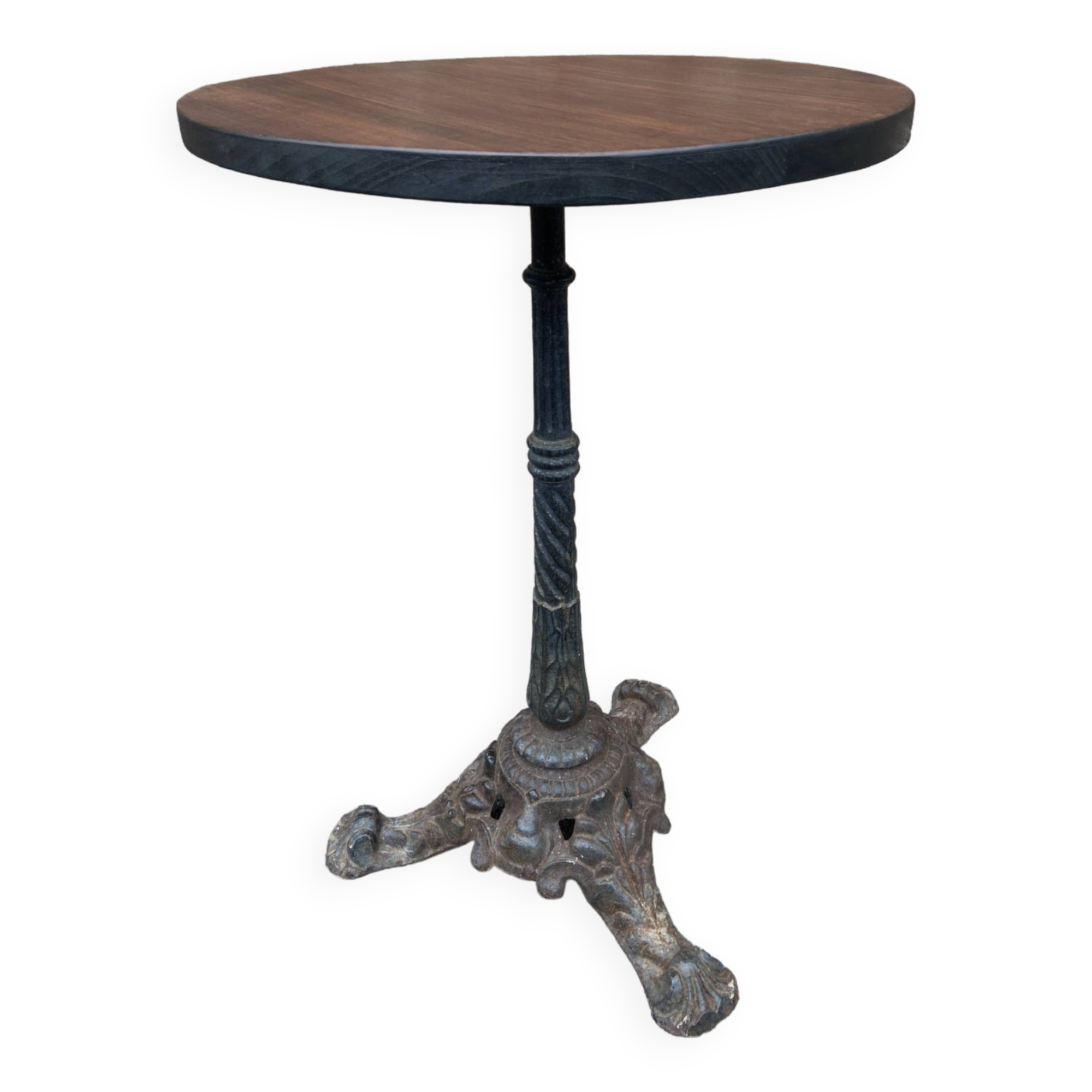 Metal terrace pedestal table garden bistro art deco paris, 60s