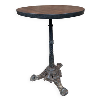 Metal terrace pedestal table garden bistro art deco paris, 60s