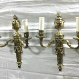 Paire d'appliques en bronze st Louis XVl