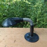 Large vintage black bedside desk lamp from the 1960s