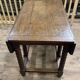 Solid wood farmhouse table with drop-leaves
