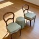 Antique Victorian era ballon back chairs and stool