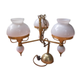 Lustre opaline 3 globes