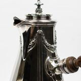 Art Nouveau Christofle Gallia chocolate pot in silver-plated metal - Early 20th century