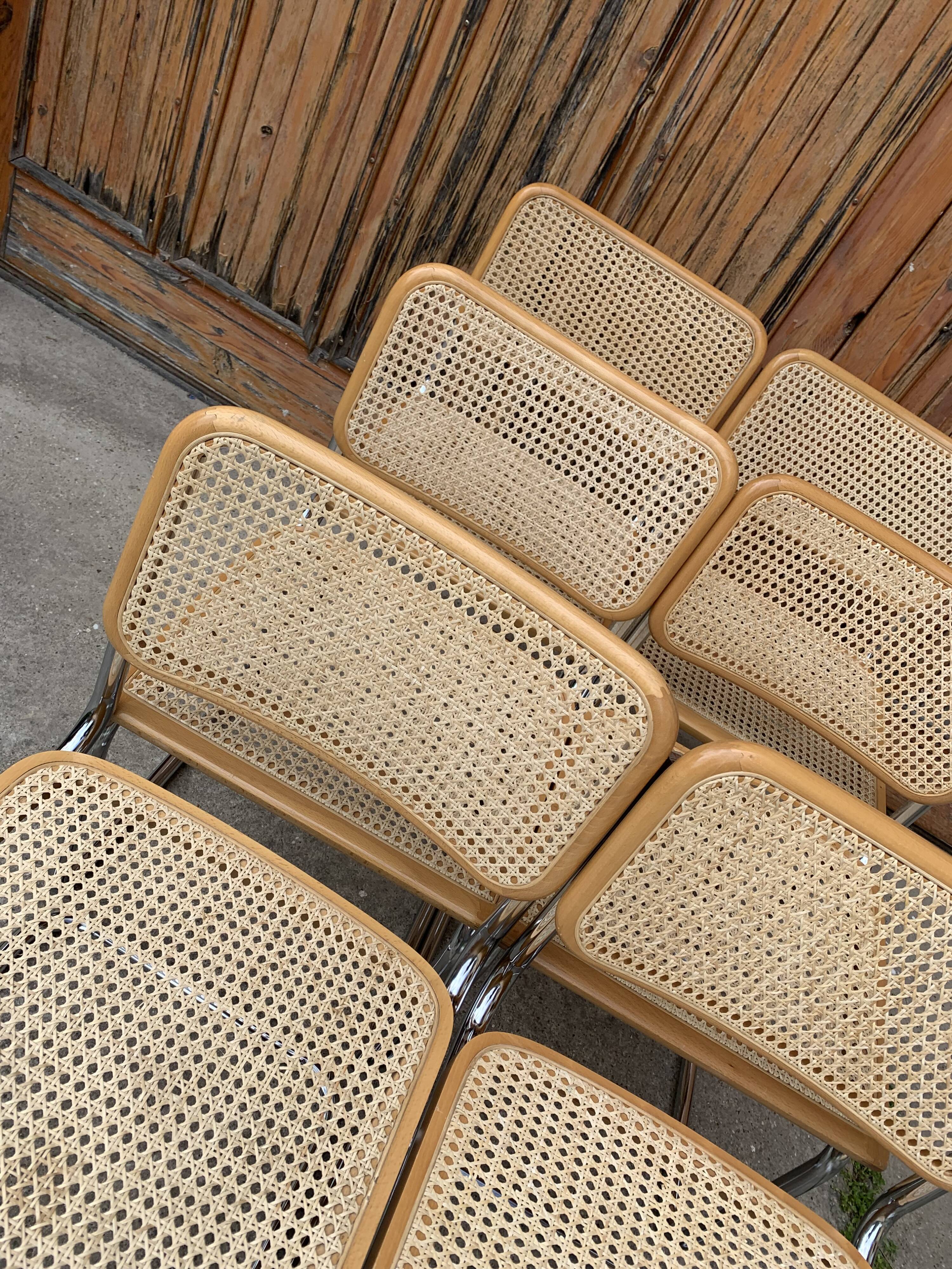 6 chaises Cesca de Marcel Breuer