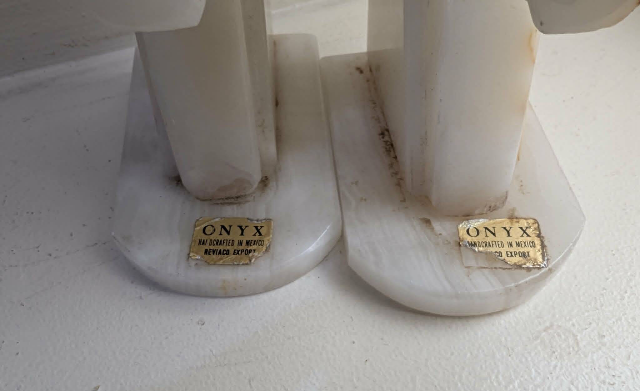 Pair of bookends in Onyx from the 1960s.