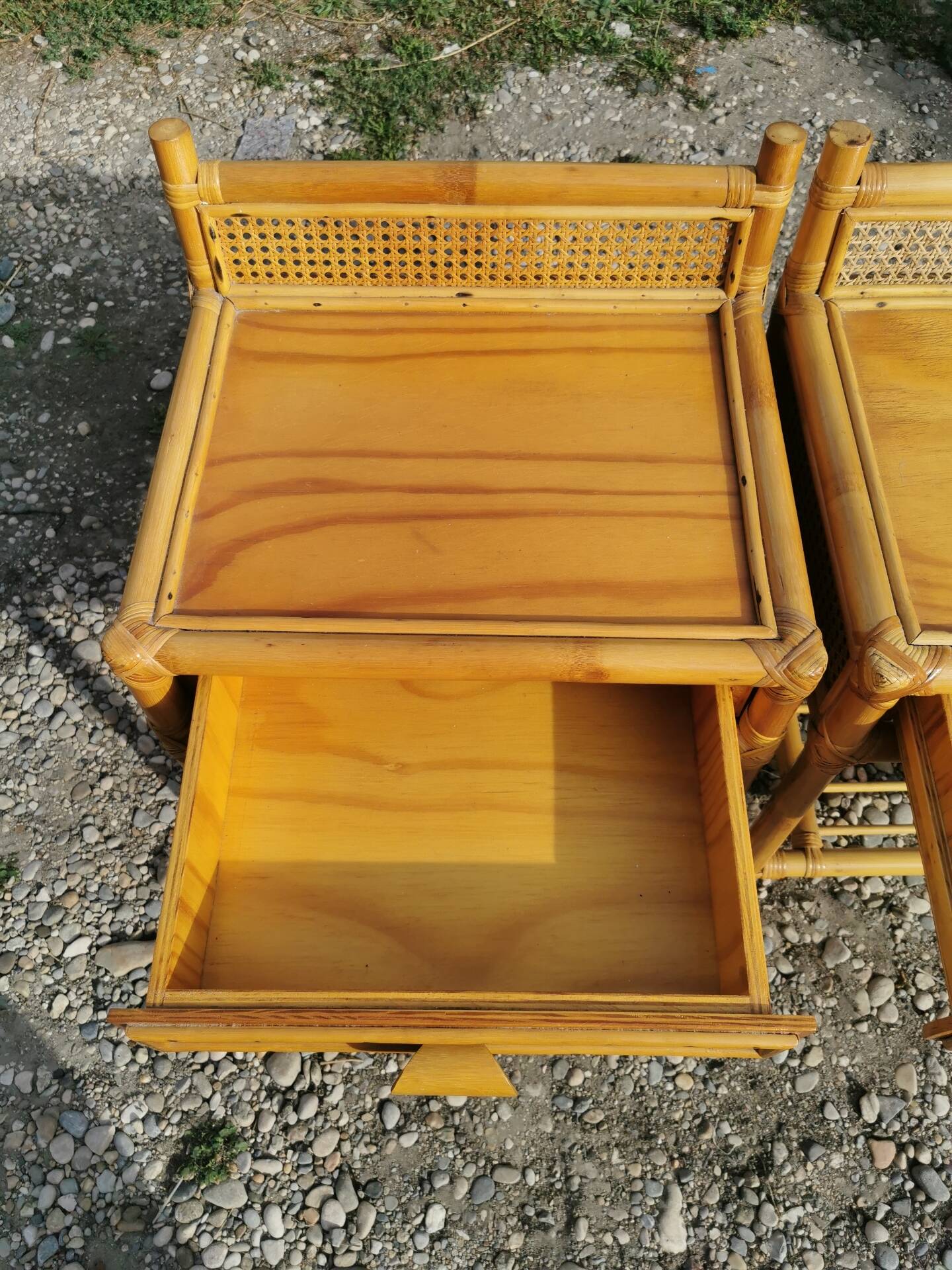 Pair of vintage bedside tables