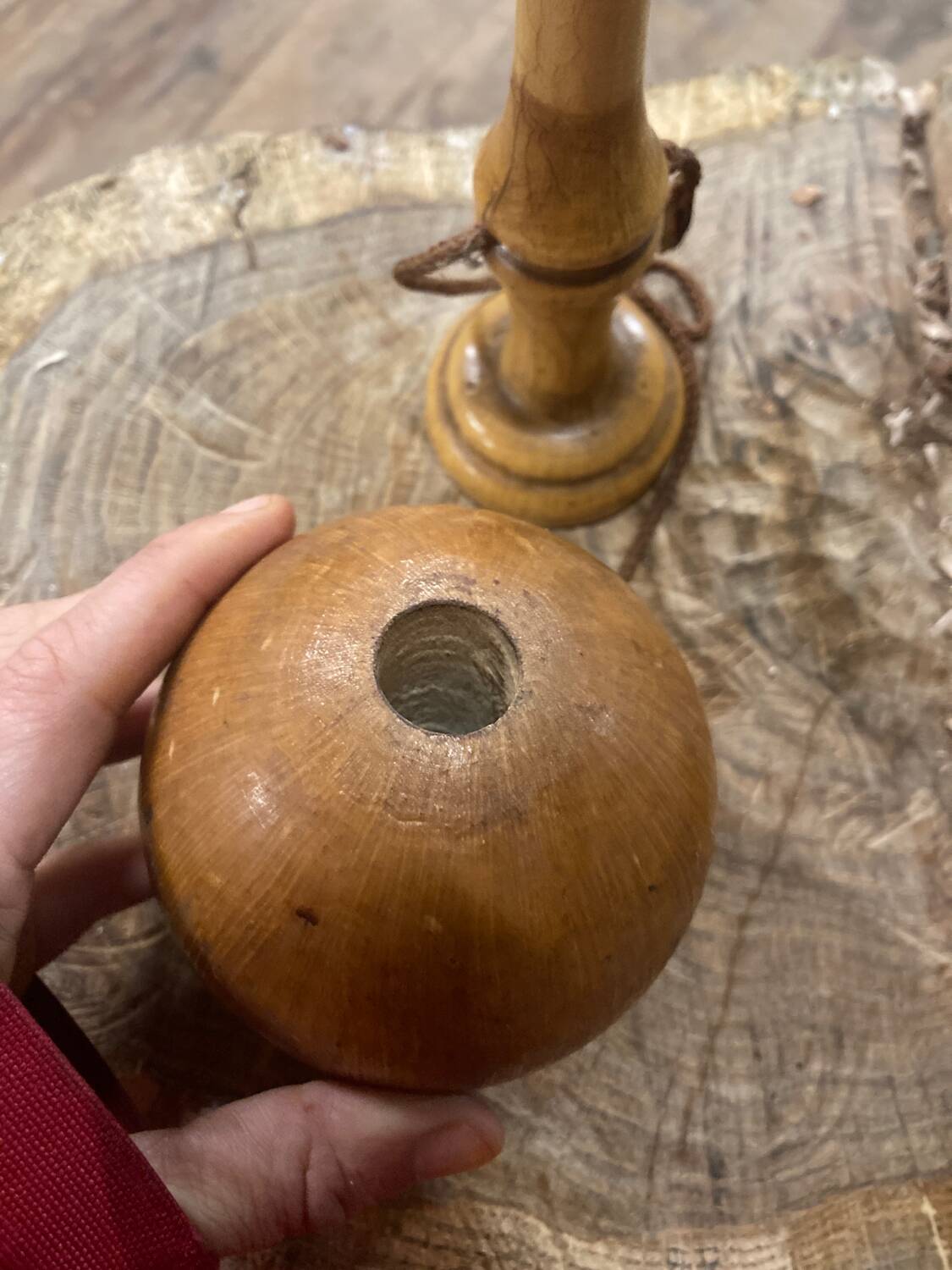 Old wooden bilboquet