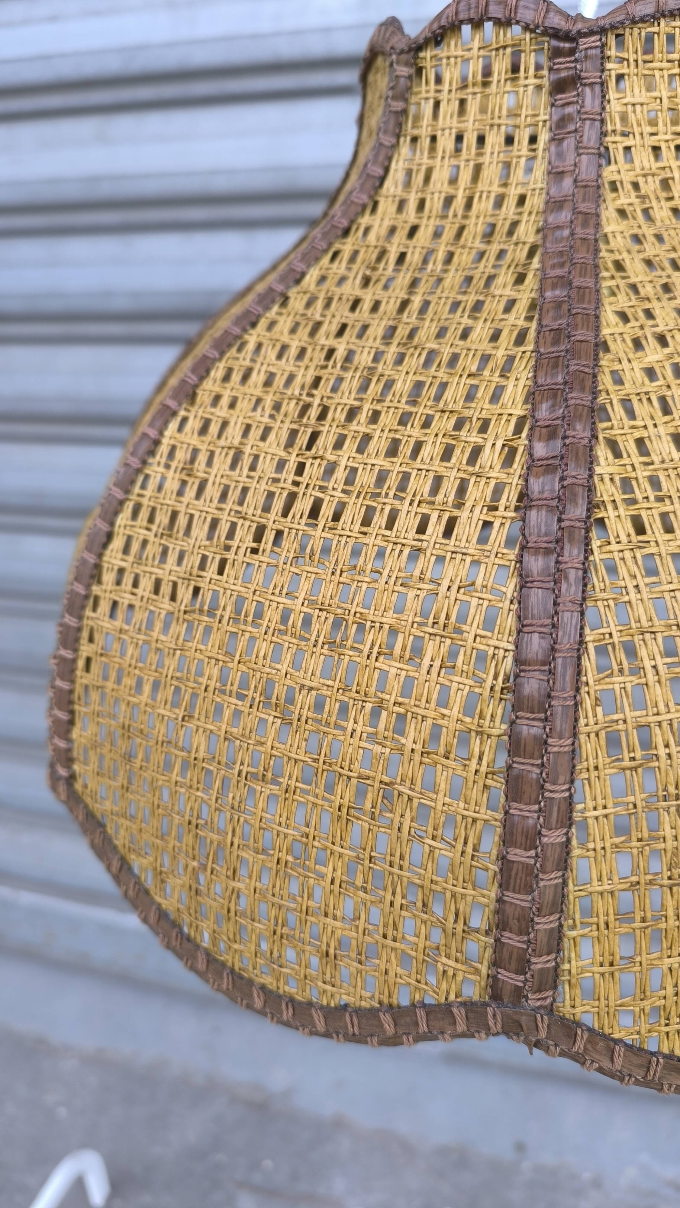 1950s rattan pendant light