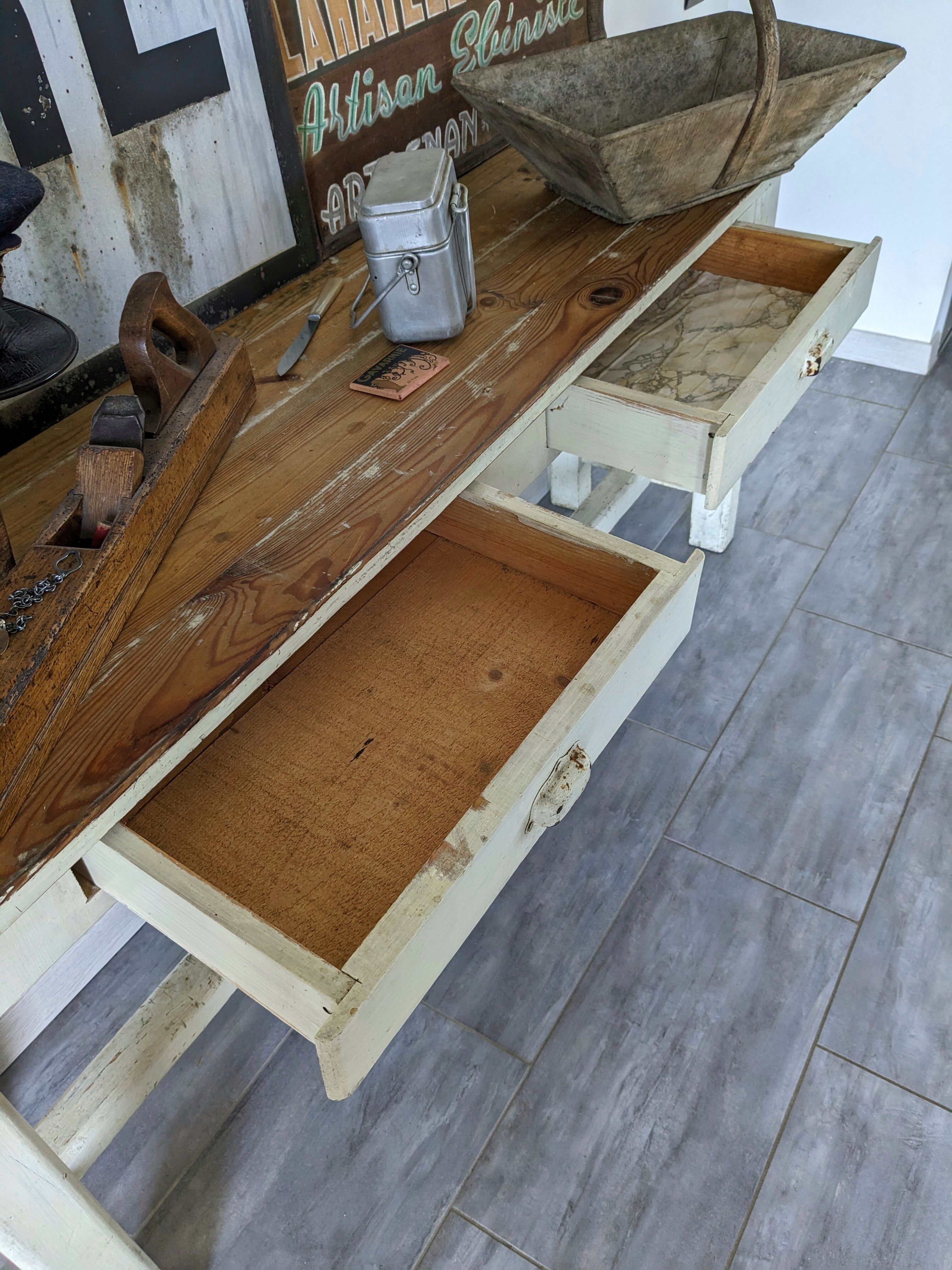 Farm console table early twentieth century