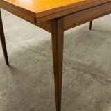 60's rectangular Scandinavian table with extension cords