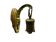 Eclectic wall sconce, golden brass, beech, Germany, 1930s.