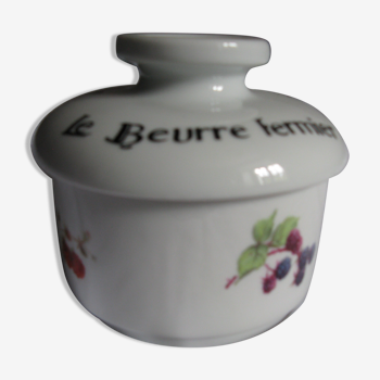 Beurrier en porcelaine