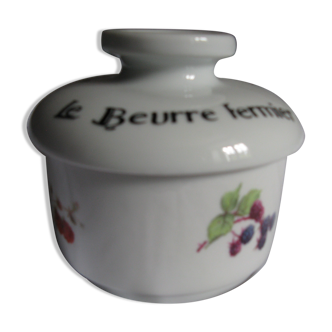 Beurrier en porcelaine
