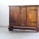 Vintage Danish Baroque Brutalist Style Oak Cabinet 1960s